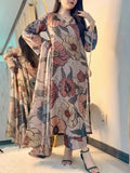SF - 398 Premium Printed 3 Pc Stitched Suit